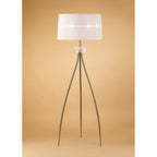 M4638AB/WS Loewe Floor Lamp 3 Light Antique Brass With White Shade (4738)