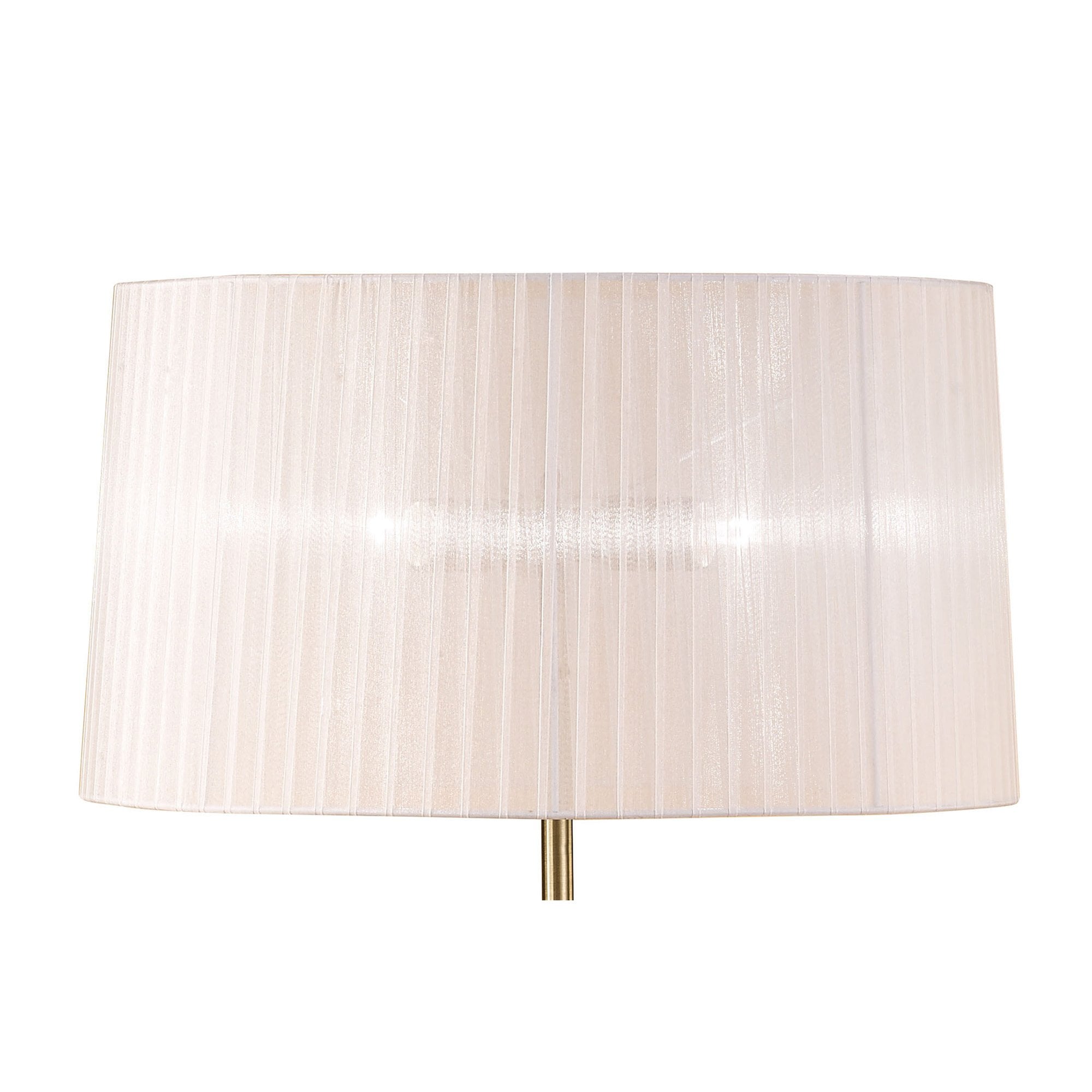 M4638AB/WS Loewe Floor Lamp 3 Light Antique Brass With White Shade (4738)