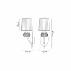 M4635AB/WS Loewe Wall Lamp 1 Light Antique Brass With White Shade (4735)