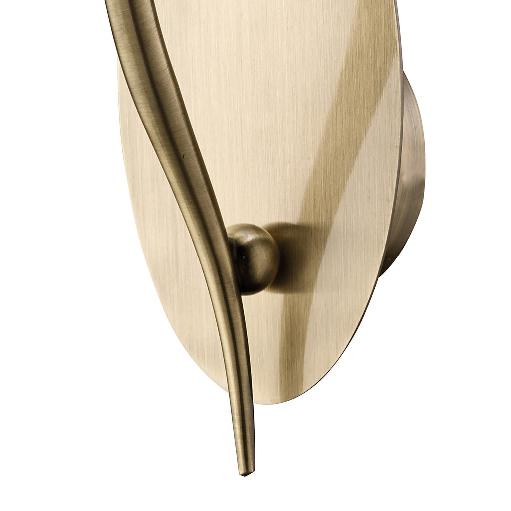 M4635AB/WS Loewe Wall Lamp 1 Light Antique Brass With White Shade (4735)