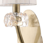 M4635AB/WS Loewe Wall Lamp 1 Light Antique Brass With White Shade (4735)