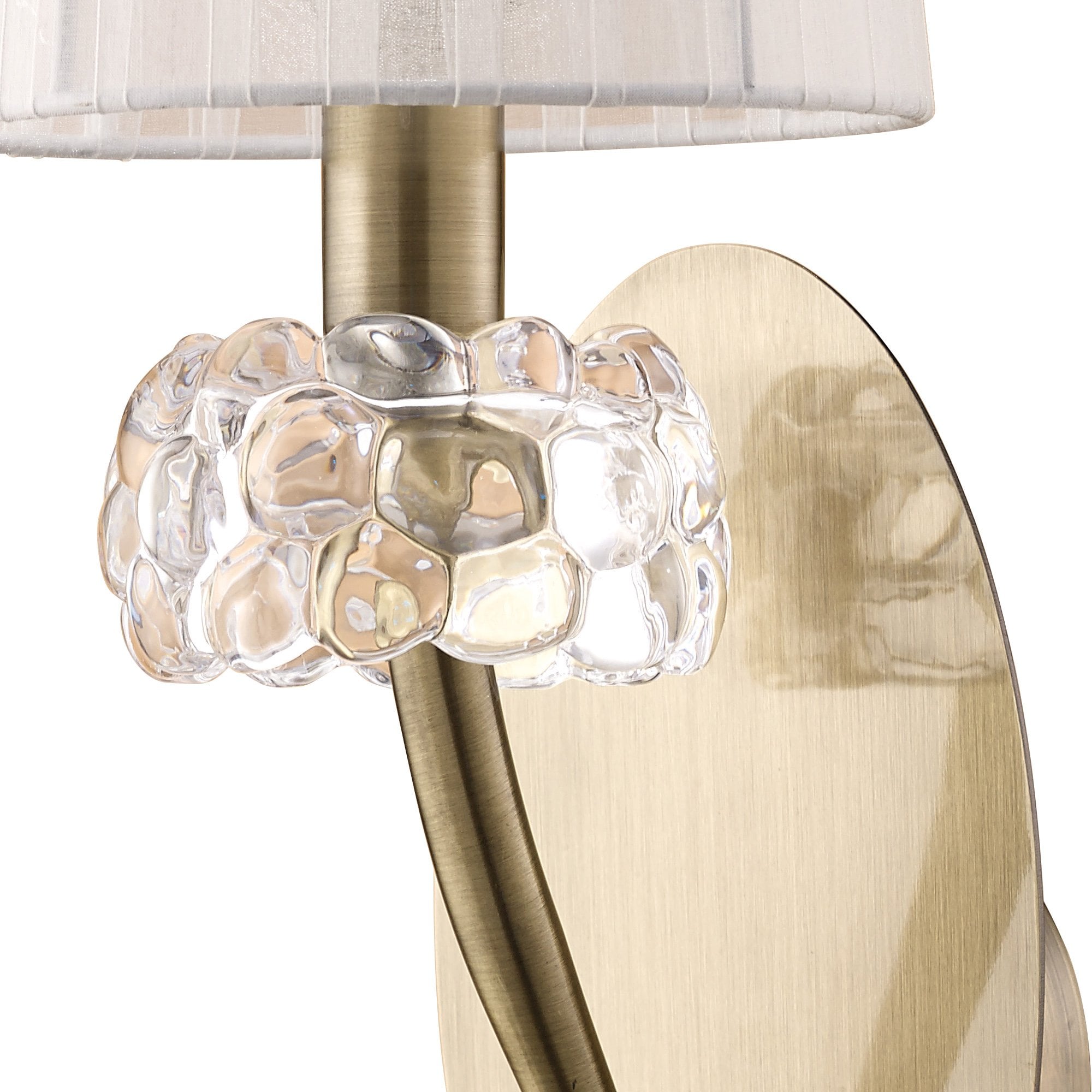 M4635AB/WS Loewe Wall Lamp 1 Light Antique Brass With White Shade (4735)