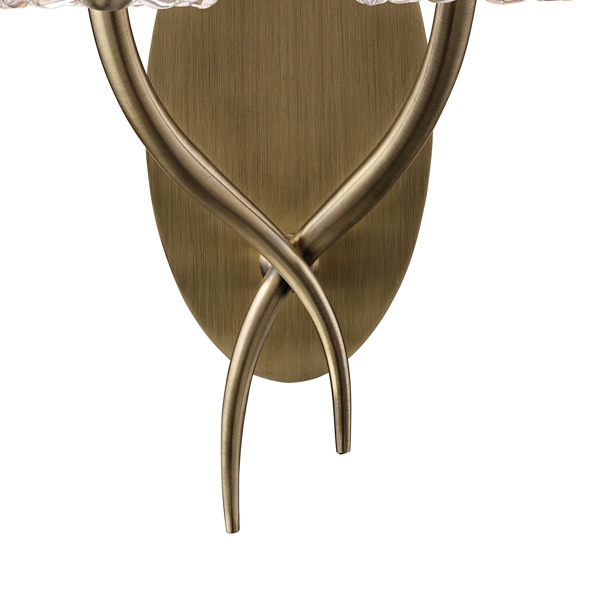 M4634AB/WS Loewe Wall Lamp 2 Light Antique Brass With White Shade (4734)