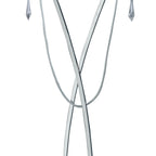 M1319 Lucca Floor Lamp 2 Light Polished Chrome With White Shade & Clear Crystal
