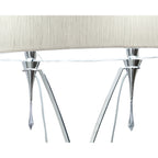 M1319 Lucca Floor Lamp 2 Light Polished Chrome With White Shade & Clear Crystal