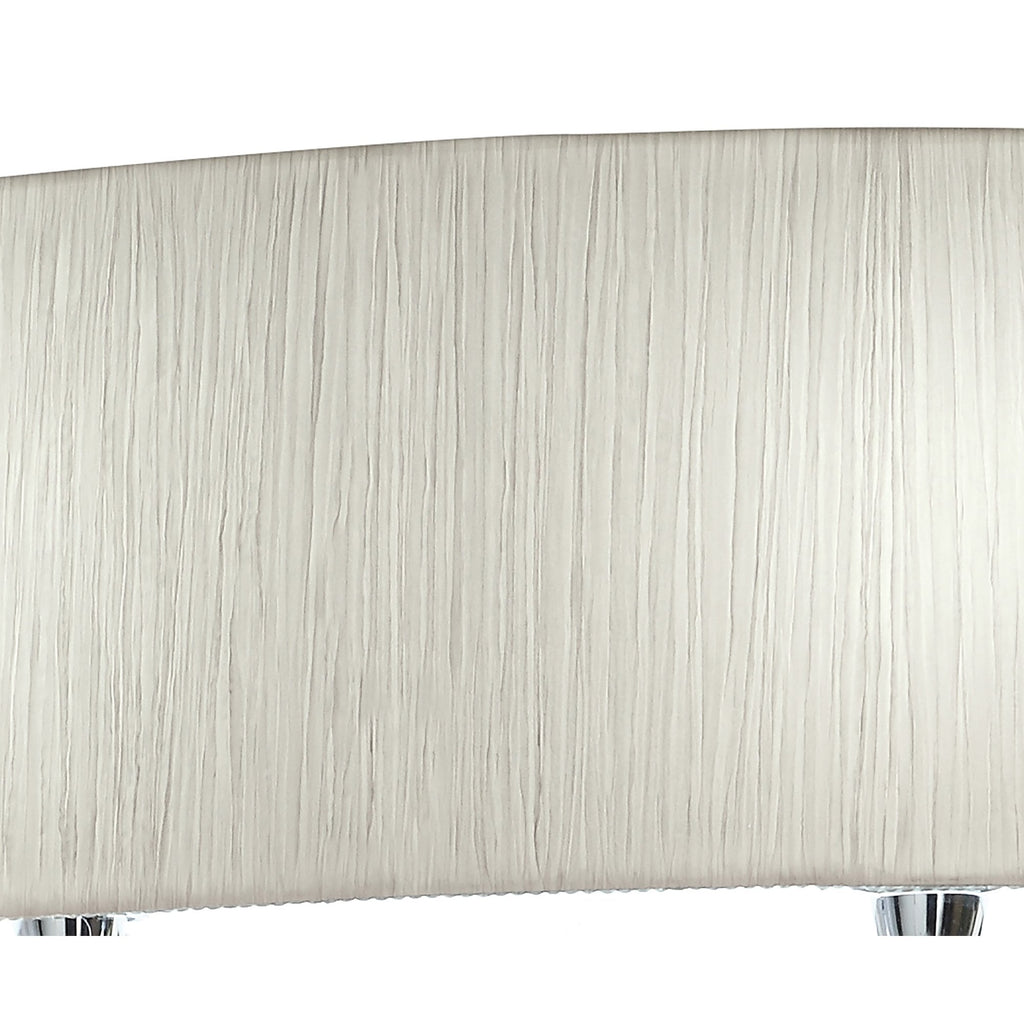 M1319 Lucca Floor Lamp 2 Light Polished Chrome With White Shade & Clear Crystal
