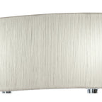 M1319 Lucca Floor Lamp 2 Light Polished Chrome With White Shade & Clear Crystal