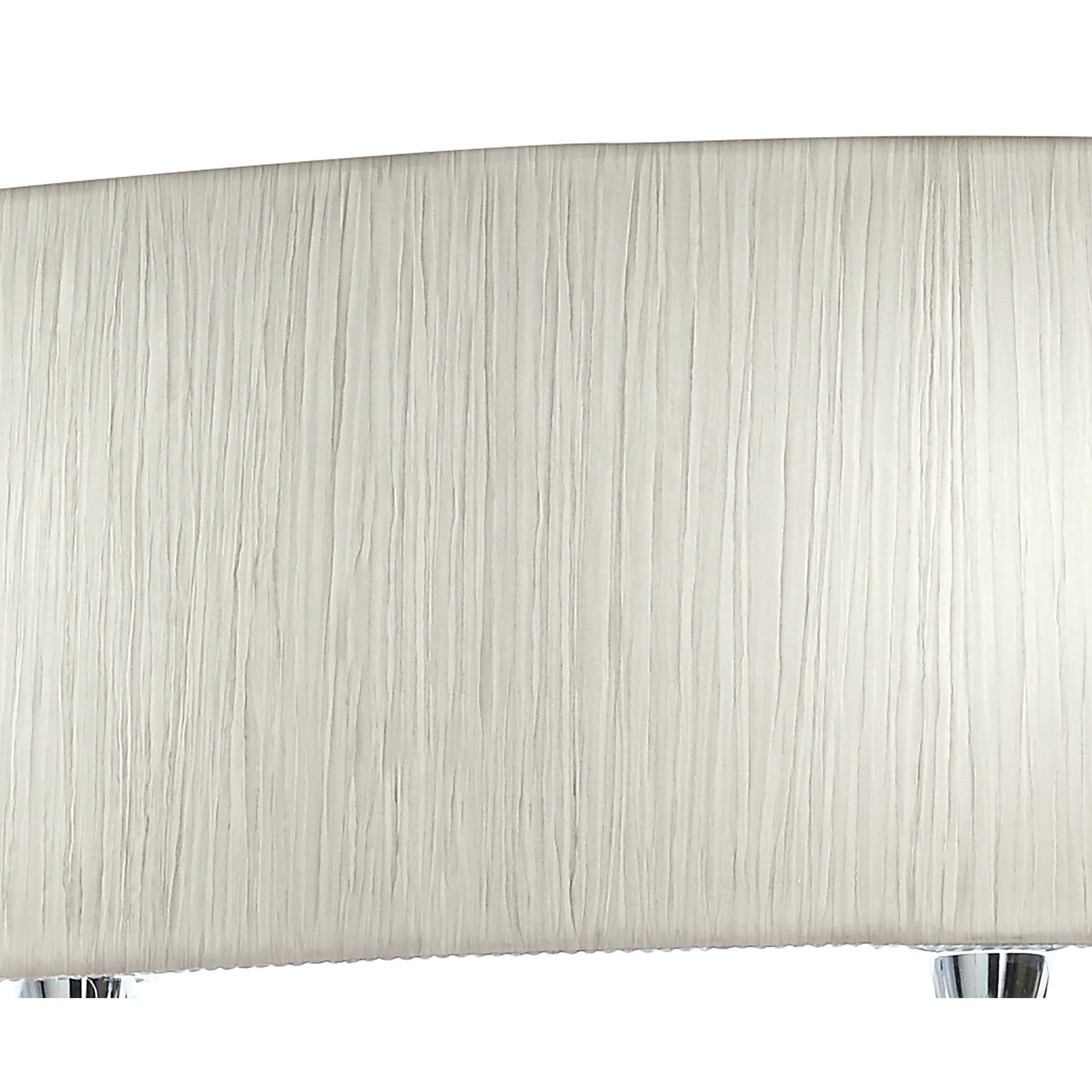 M1319 Lucca Floor Lamp 2 Light Polished Chrome With White Shade & Clear Crystal