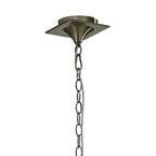 M1641AB Mara Pendant 5 Light Antique Brass With Ivory White Shades