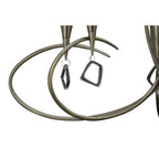 M1641AB Mara Pendant 5 Light Antique Brass With Ivory White Shades