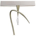 M1652AB Mara Floor Lamp 4 Light Antique Brass With Ivory White Shade