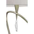 M1652AB Mara Floor Lamp 4 Light Antique Brass With Ivory White Shade