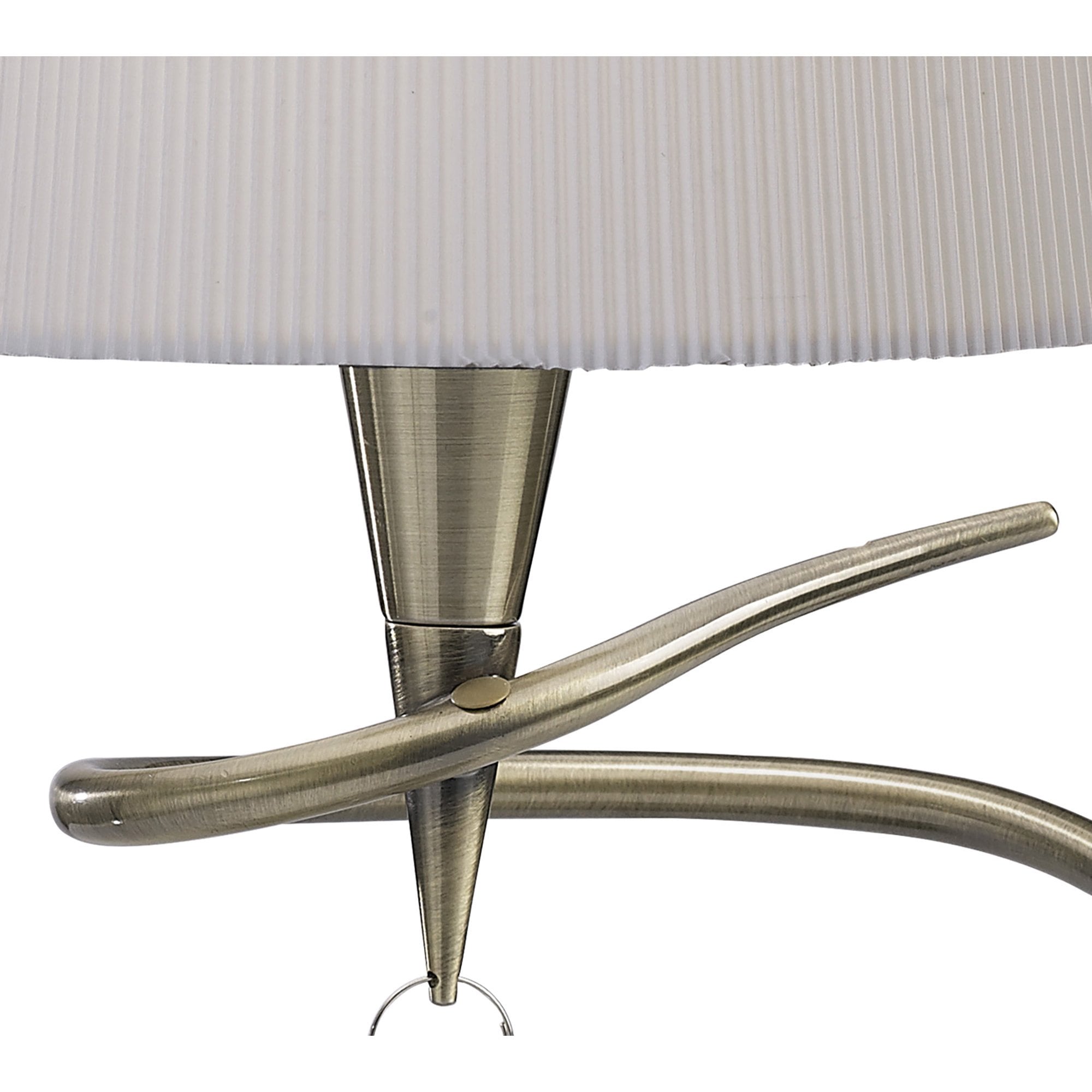M1650AB Mara Table Lamp 1 Light Large Antique Brass With Ivory White Shade