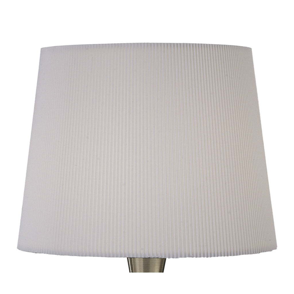M1650AB Mara Table Lamp 1 Light Large Antique Brass With Ivory White Shade