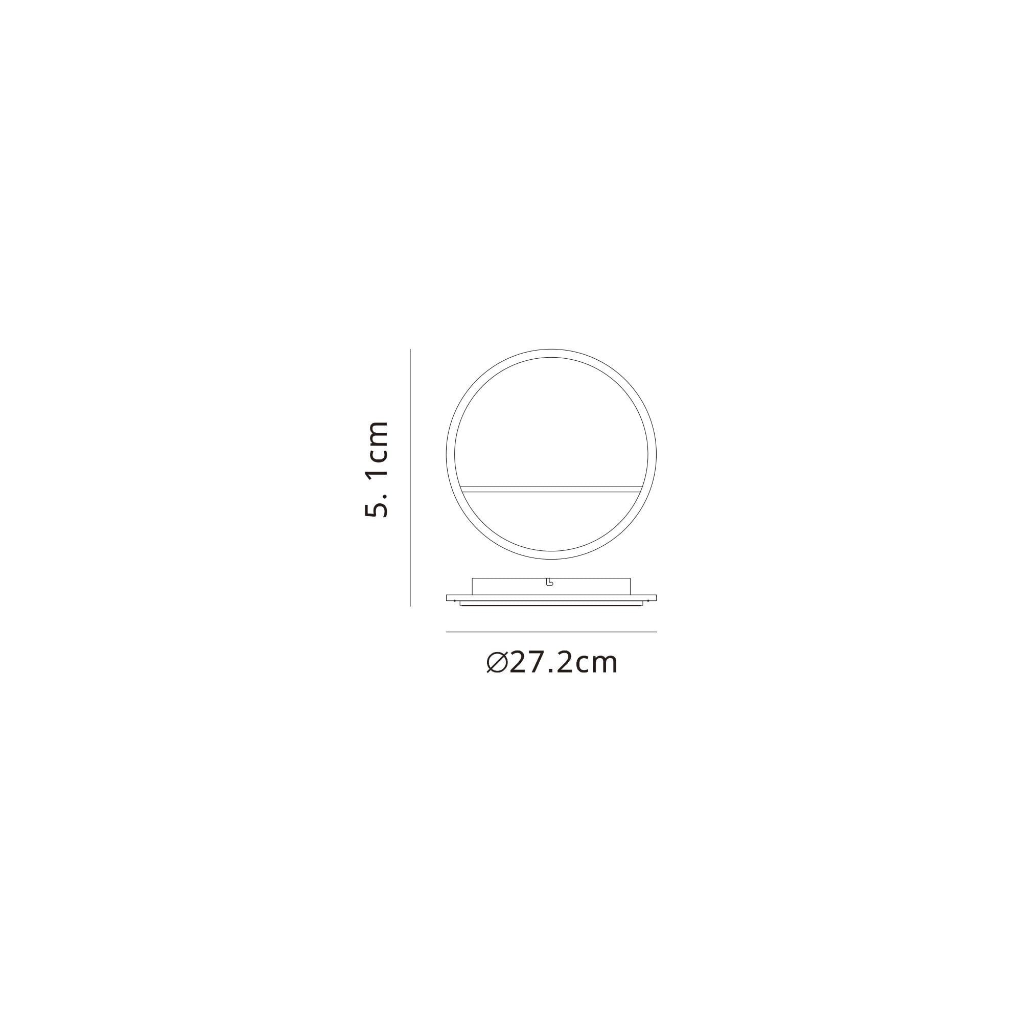 M8507 Marmol LED Ceiling Round White Marble/White