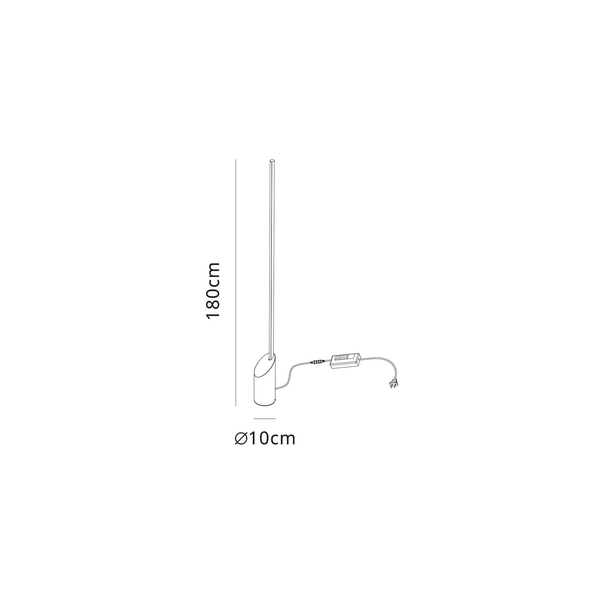 M8512 Marmol LED Floor Lamp White Marble/White