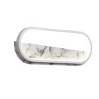 M8502 Marmol LED Wall Lamp Oval White Marble/White