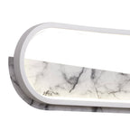 M8502 Marmol LED Wall Lamp Oval White Marble/White