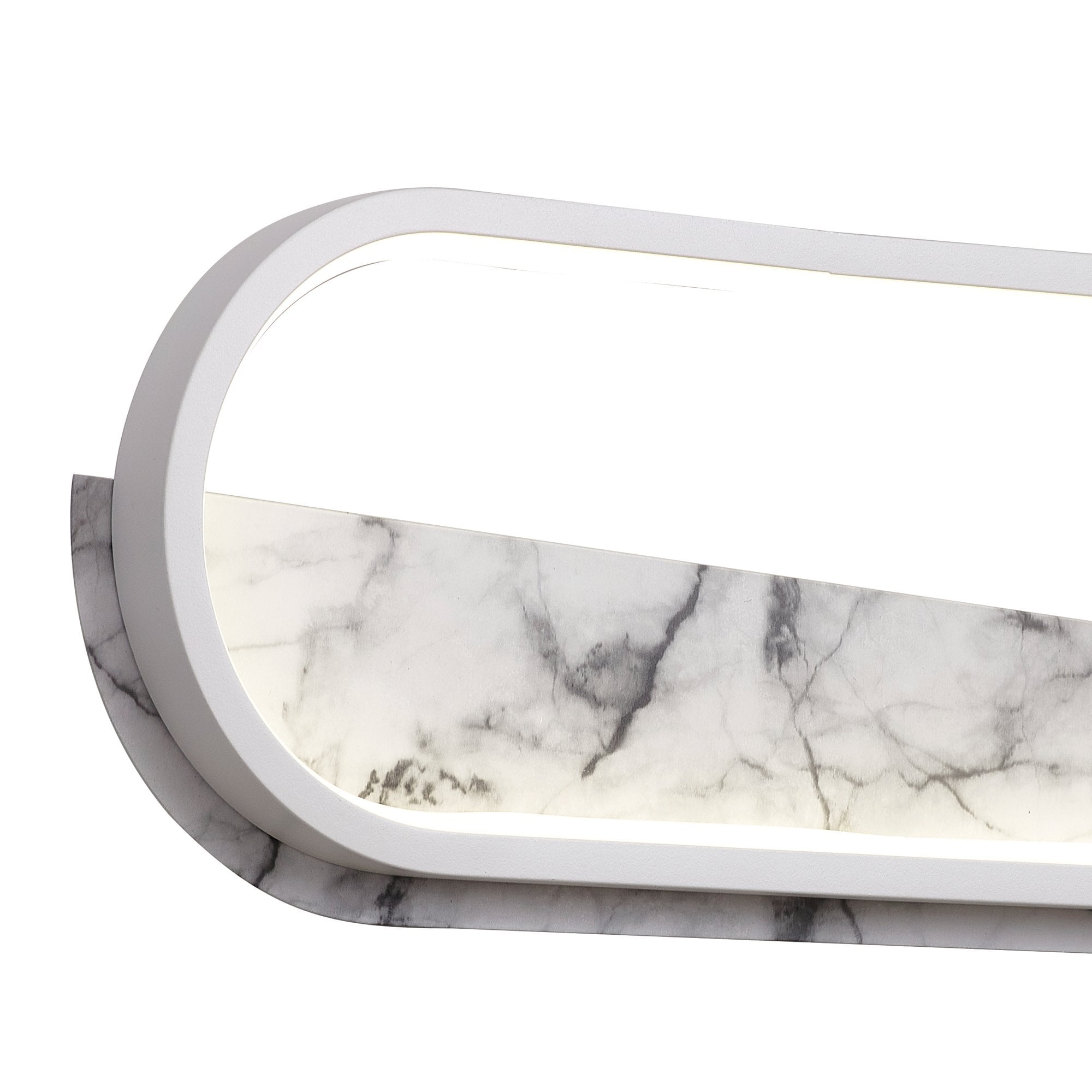 M8502 Marmol LED Wall Lamp Oval White Marble/White