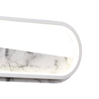 M8502 Marmol LED Wall Lamp Oval White Marble/White