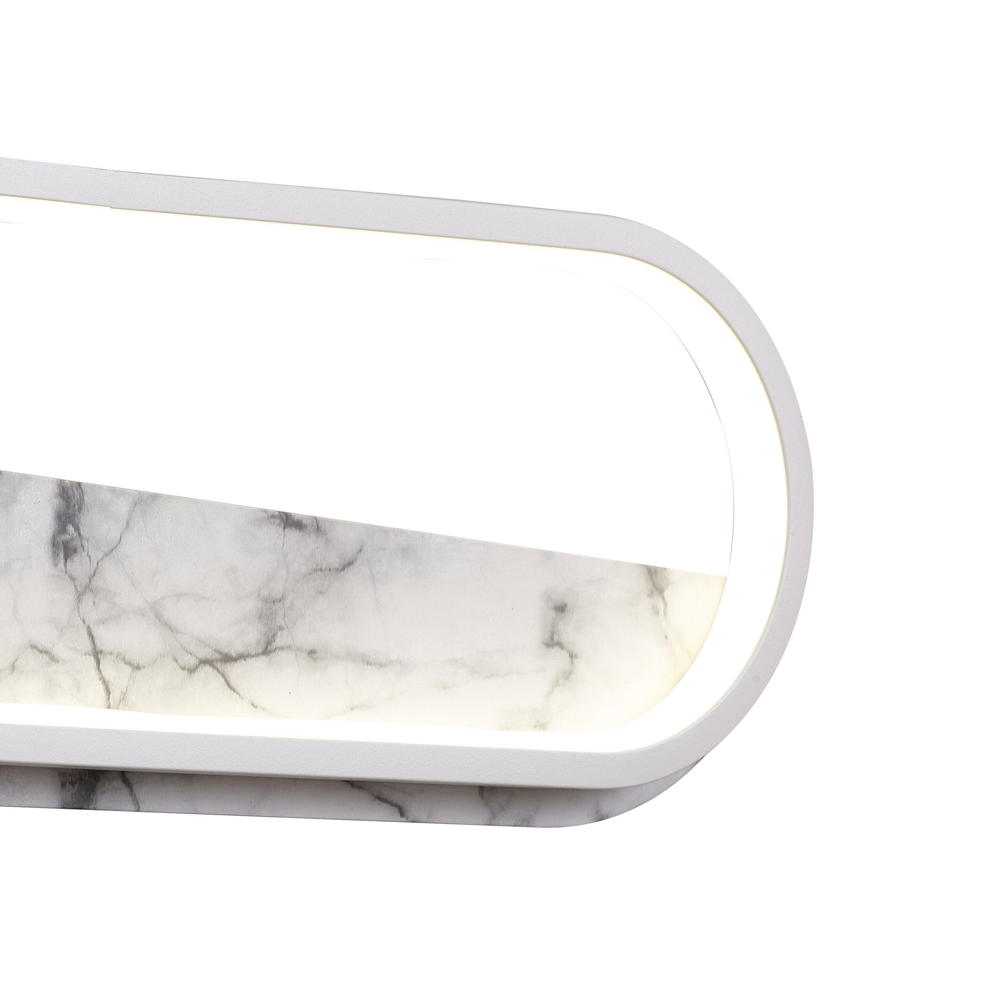 M8502 Marmol LED Wall Lamp Oval White Marble/White
