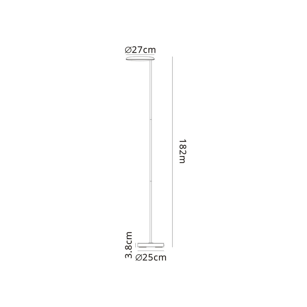 M8511 Nassau LED Floor Lamp 182cm Black