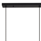 M8285 Nora 3 Light Linear Pendant Black/Black Marble/Chrome Glass With Frosted Inner