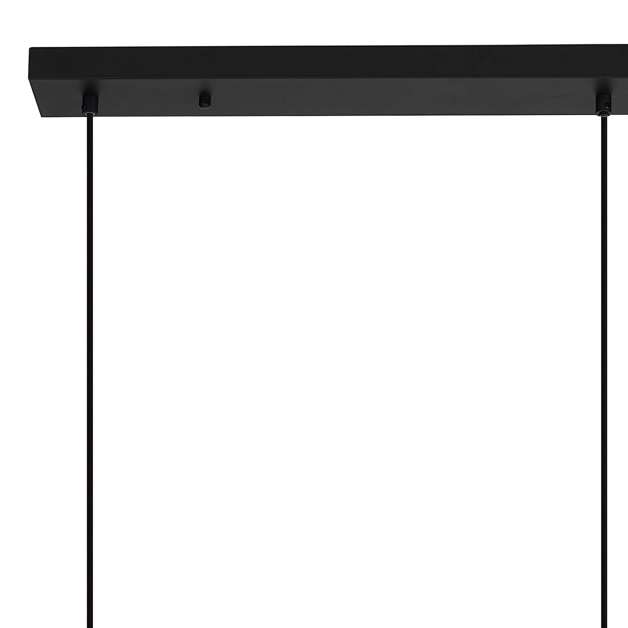 M8285 Nora 3 Light Linear Pendant Black/Black Marble/Chrome Glass With Frosted Inner