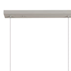 M8277 Nora 3 Light Linear Pendant White/Wood/Clear Glass With Frosted Inner