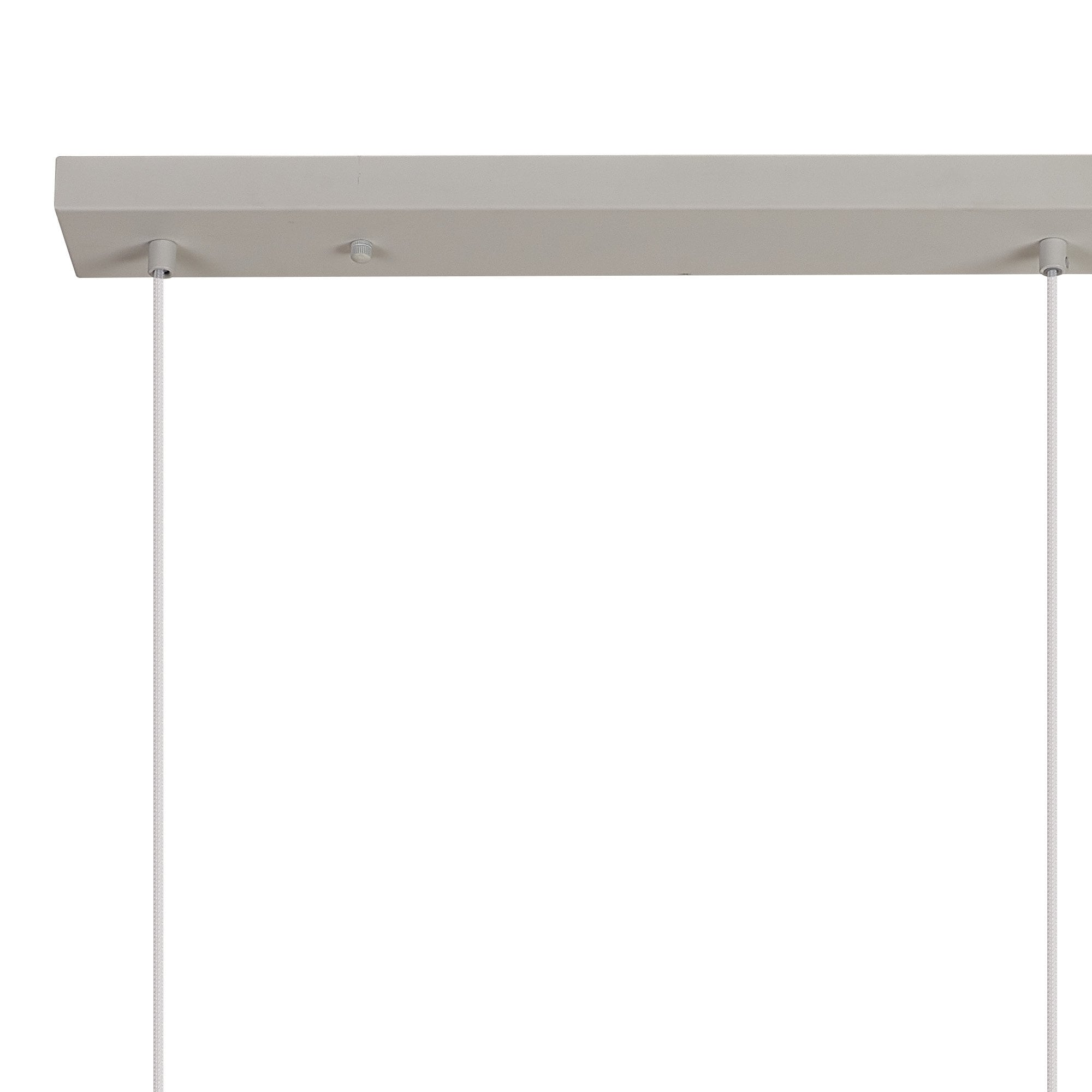 M8277 Nora 3 Light Linear Pendant White/Wood/Clear Glass With Frosted Inner