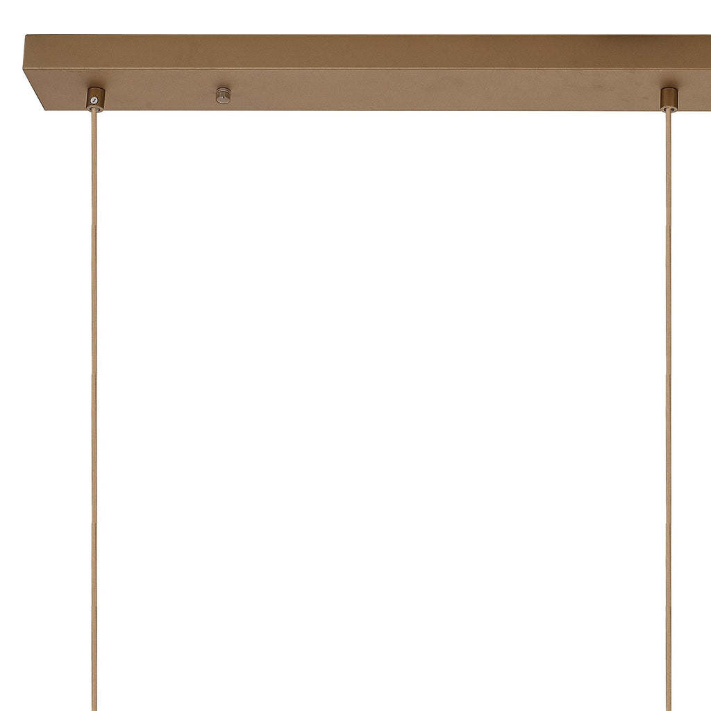 M8397 Nora 3 Light Linear Pendant Gold/White/Clear Glass With Frosted Inner
