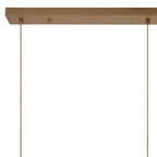 M8397 Nora 3 Light Linear Pendant Gold/White/Clear Glass With Frosted Inner