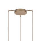 M8396 Nora 3 Light Round Pendant Gold/White/Clear Glass With Frosted Inner