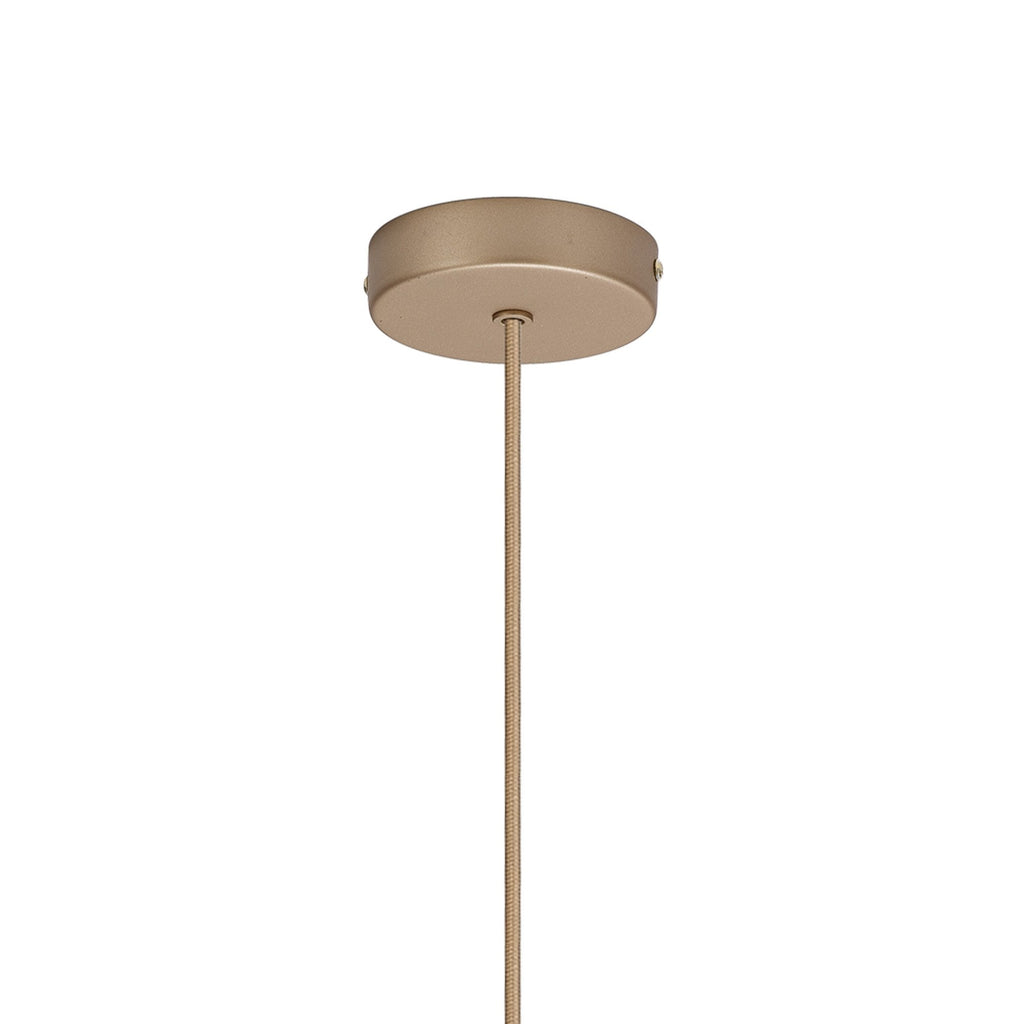 M8398 Nora Single Pendant Gold/White/Clear Glass With Frosted Inner