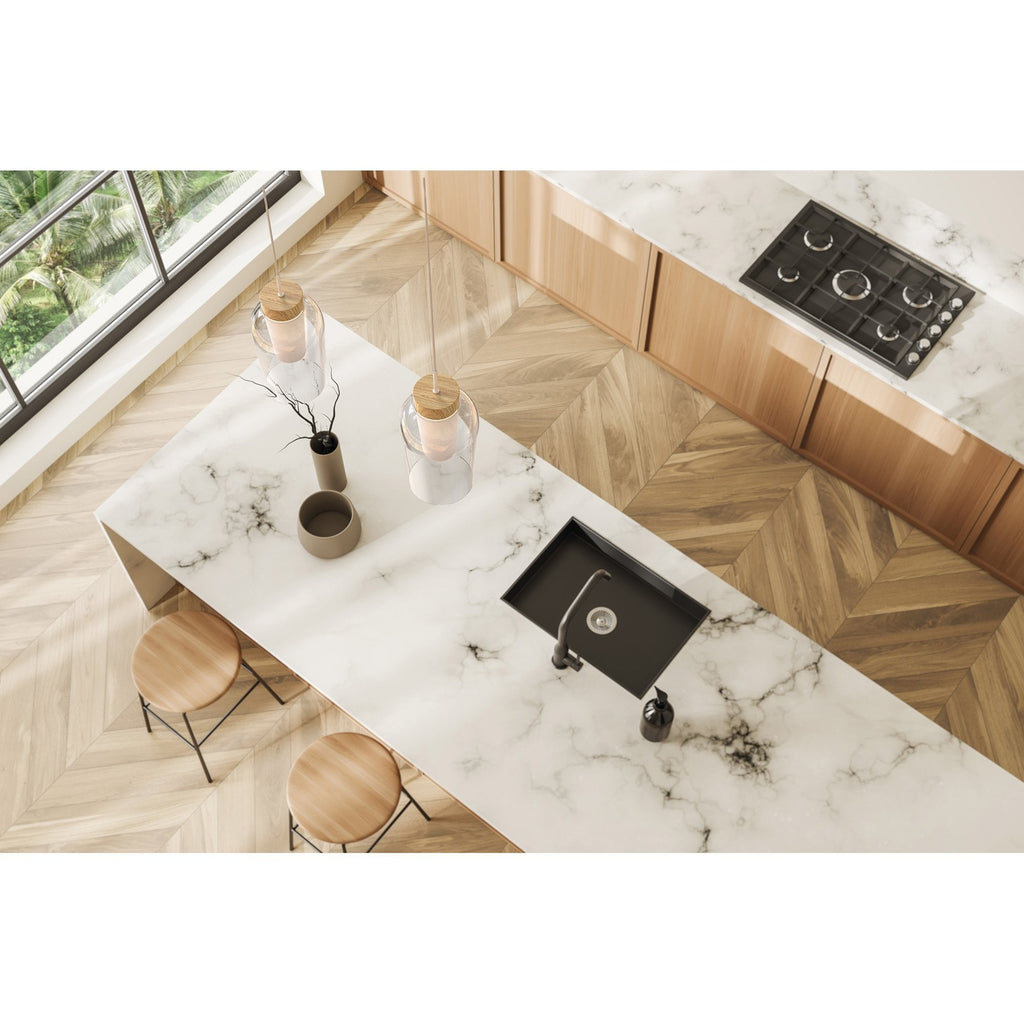 M8278 Nora Single Pendant White/Wood/Clear Glass With Frosted Inner