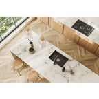 M8278 Nora Single Pendant White/Wood/Clear Glass With Frosted Inner