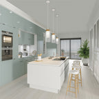 M8278 Nora Single Pendant White/Wood/Clear Glass With Frosted Inner