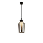 M8286 Nora Single Pendant Black/Black Marble/Chrome Glass With Frosted Inner