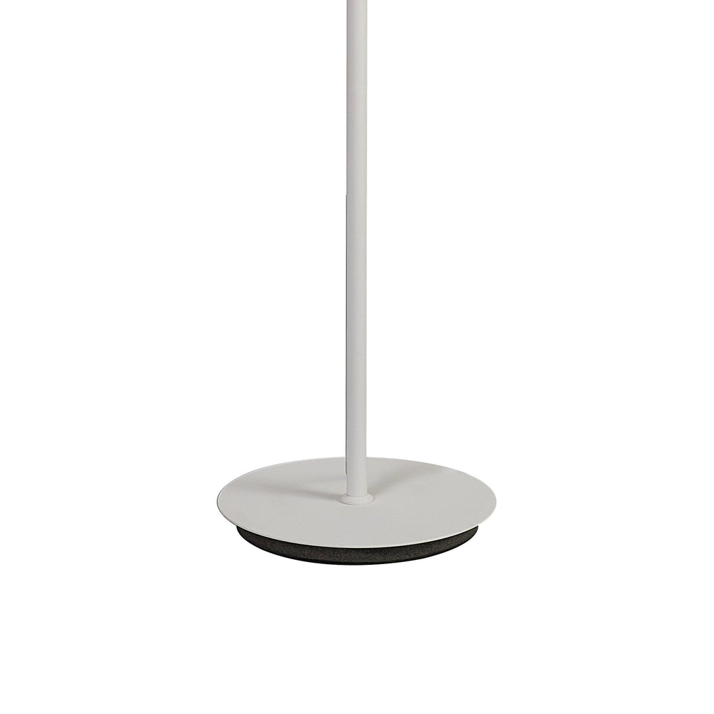 M8282 Nora Floor Lamp White/Wood/Clear Glass With Frosted Inner