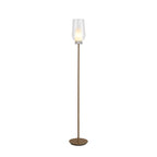 M8402 Nora Floor Lamp Gold/White/Clear Glass With Frosted Inner