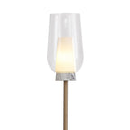 M8402 Nora Floor Lamp Gold/White/Clear Glass With Frosted Inner