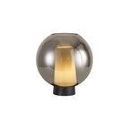 M8403 Nora Ball Table Lamp Black/Black Marble/Chrome Glass