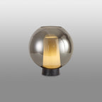 M8403 Nora Ball Table Lamp Black/Black Marble/Chrome Glass