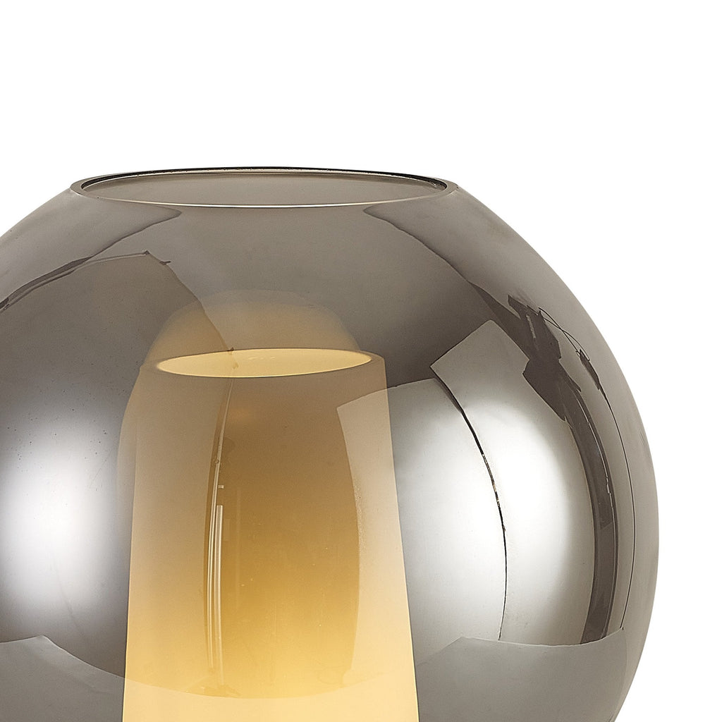 M8403 Nora Ball Table Lamp Black/Black Marble/Chrome Glass