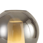 M8403 Nora Ball Table Lamp Black/Black Marble/Chrome Glass