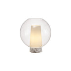 M8404 Nora Ball Table Lamp Gold/White/Clear Glass