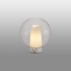 M8404 Nora Ball Table Lamp Gold/White/Clear Glass