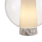 M8404 Nora Ball Table Lamp Gold/White/Clear Glass