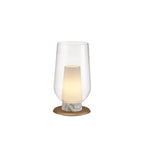 M8401 Nora Table Lamp Gold/White/Clear Glass With Frosted Inner