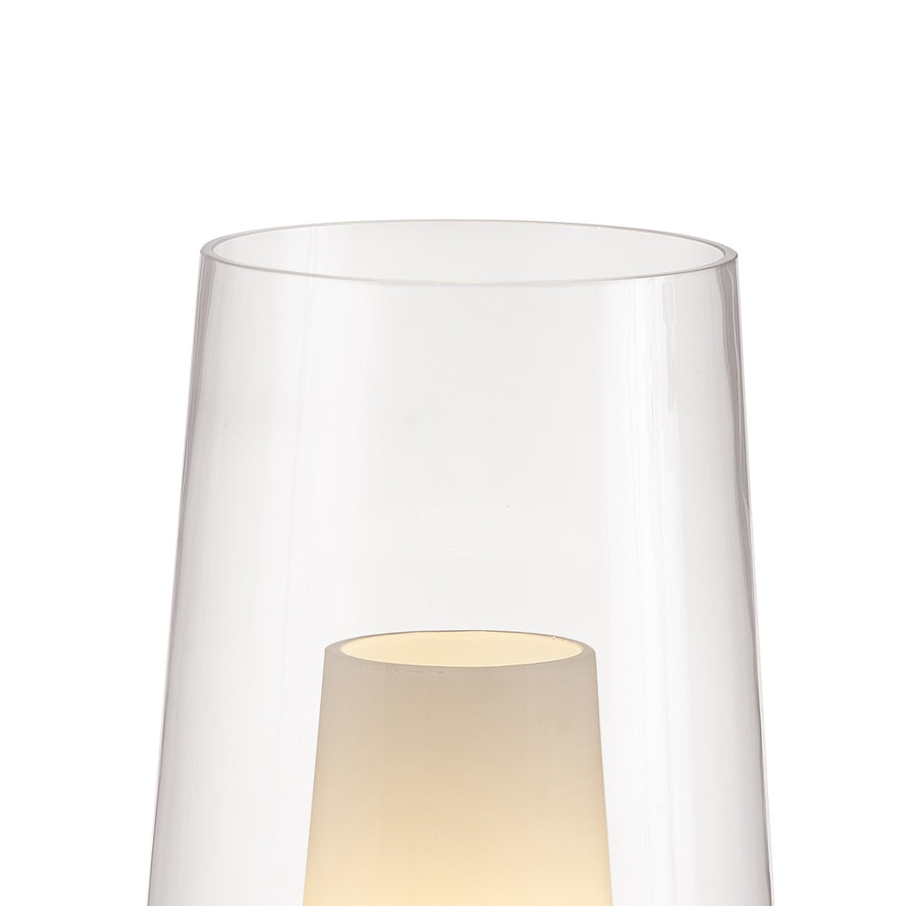 M8401 Nora Table Lamp Gold/White/Clear Glass With Frosted Inner